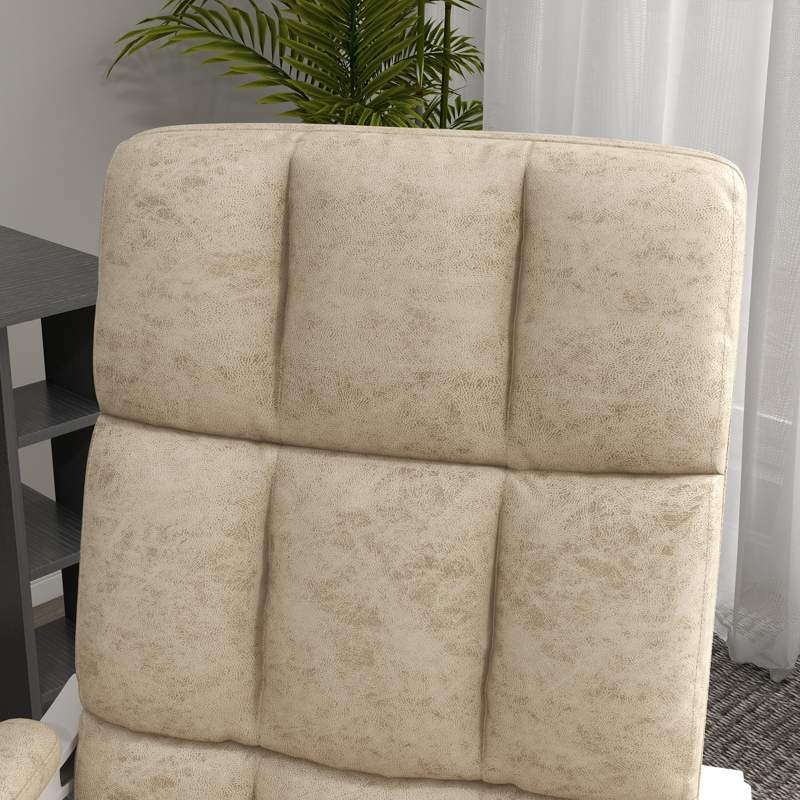 Vinsetto Massage Office Chair, Ergonomic Desk Chair, Comfy Work Study Chair with Heat, Padded Seat, 135 Reclining Back and Footrest for Home Office, Beige