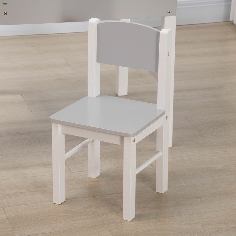 HOMCOM Kids Table and Chair Set, with Storage Space - Grey