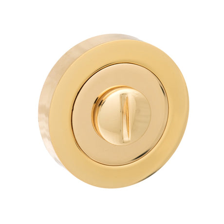 Mediterranean WC Turn and Release on Round Rose - Polished Brass - Each