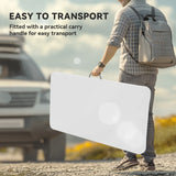 Outsunny Three-Piece Folding Picnic Table and Bench Set - White