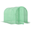 Outsunny 3 x 2 x 2m Polytunnel Greenhouse with Hinged Door, Walk-in Grow House Tent with PE Cover and Galvanised Steel Frame, Green
