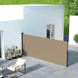 Outsunny Retractable Side Awning, Outdoor Privacy Screen for Garden, Hot Tub, Balcony, Terrace, Pool, 400 x 180cm, Khaki