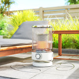 Outsunny 2000W Patio Electric Heater with 10-20m2 Coverage, Separation Coil, Freestanding Outdoor Infrared Heater with Tip-Over Protection, Overheat Protection, Handle for Indoor and Outdoor Use, White