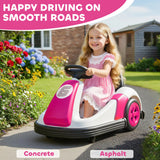 AIYAPLAY Kids Bumper Car with 360-Degree Rotation, 6V Electric Ride On Car with Music and Horn for 3-8 Years Old, Pink