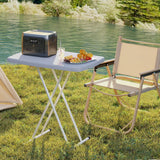 Outsunny Minimal Folding Outdoor Table - Grey/White