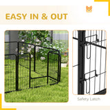 PawHut Steel 8 Panel Dog pen Pet Puppy PlayPen Grey