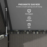 Outsunny 627 L Rattan Storage Box - Dark Grey