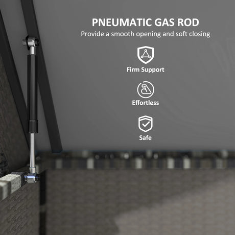 Outsunny 627 L Rattan Storage Box - Dark Grey