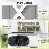 Outsunny Wooden Small Shed, Garden Storage Shed with Shelves and Bolt Latch, 75L x 56W x115H cm, Grey