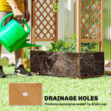 Outsunny Fir Wood 110 x 44 cm Planter and Trellis Garden Bed