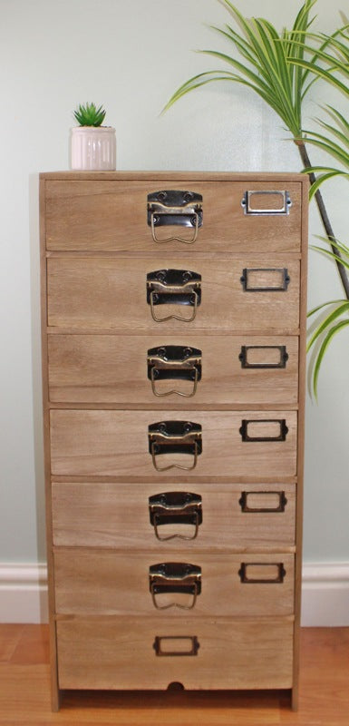 Tall Wooden Chest of Drawers