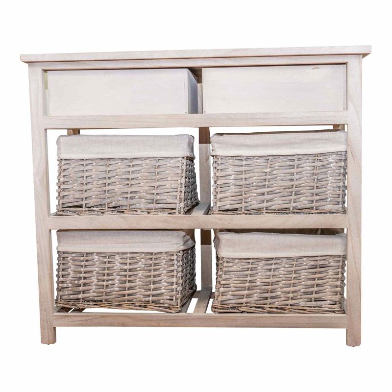 Douglas 2 Drawers Grey Wood Grain Effect Cabinet