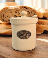 Ceramic Honey Jar with Ceramic Spoon