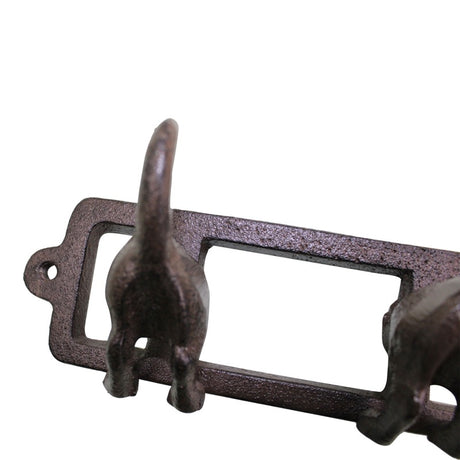 Rustic Cast Iron Wall Hooks, Dogs Tail