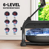 SPORTNOW Water Rowing Machine with Wheels, Vertical Storage, Adjustable Resistance, for Strength, Cardio Training