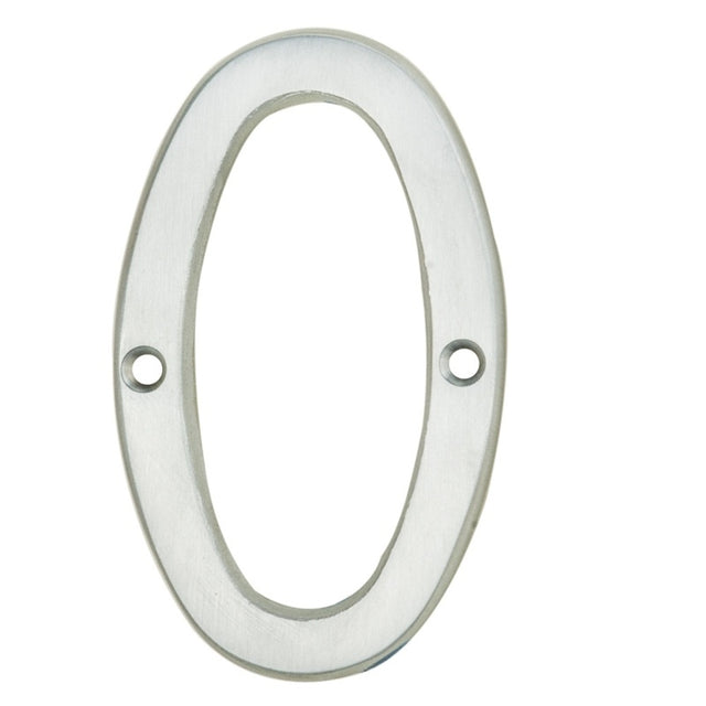 NUMERAL FACE FIX (NO.0) - SATIN CHROME - 76MM - EACH