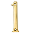 NUMERAL FACE FIX (NO.1) - POLISHED BRASS - 76MM - EACH