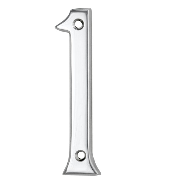 NUMERAL FACE FIX (NO.1) - POLISHED CHROME - 76MM - EACH