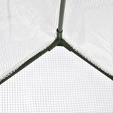 Outsunny Walk In Tomato Greenhouse Garden Outdoor Mini Greenhouse Flower Planter Steel Frame with Zipped Door & Window, PE Cover, 180 x 100 x 168CM,  White