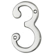 NUMERAL FACE FIX (NO.3) - POLISHED CHROME - 76MM - EACH