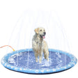 PawHut 170cm Splash Pad Sprinkler for Pets Dog Bath Pool Water Game Mat Toy Non-slip Outdoor Backyard Blue