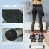 SPORTNOW Mini Stepper Machine, with LCD Monitor, Non-Slip Pedals, White