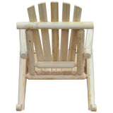 Outsunny 2 Piece Adirondack Chair Cedar Wood Ergonomic Rocking Chair Porch Rocker Garden Traditional - Burlywood