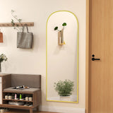 HOMCOM 165cm Aluminium Frame Standing Mirror - Gold