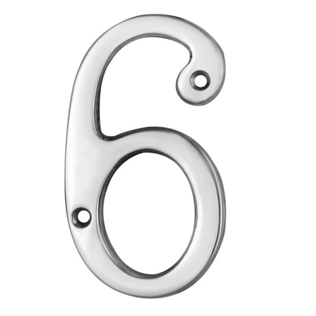 NUMERAL FACE FIX (NO 6 OR 9) - POLISHED CHROME - 76MM - EACH