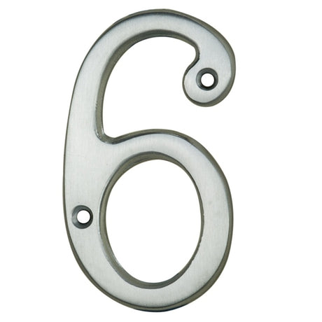 NUMERAL FACE FIX (NO 6 OR 9) - SATIN CHROME - 76MM - EACH