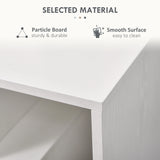 HOMCOM Side Table, 3 Tier End Table with Open Storage Shelves for Living Room, Bedroom, Set of 2, White