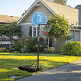 HOMCOM Adjustable Basketball Hoop and Stand, with Wheels and Weight Base, Blue