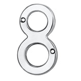NUMERAL FACE FIX (NO.8) - POLISHED CHROME - 76MM - EACH