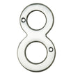 NUMERAL FACE FIX (NO.8) - SATIN CHROME - 76MM - EACH