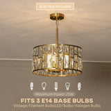 HOMCOM 72 Glass Crystallite Chandelier - Gold-Tone