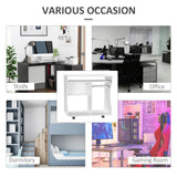 HOMCOM Multi-Storage Compact Work Desk, with Wheels - White