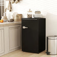 HOMCOM Under Counter Fridge, 85L Small Retro Refrigerator with Chiller Box, Adjustable Thermostat, Glass Shelves, Black