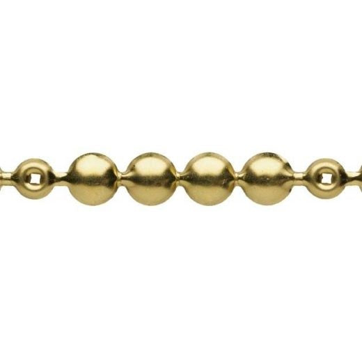 Brass Plated Traditional ‘Low Domed’ Upholstery Nail Strip - 20mm (200 1/3) - 1 metre and 15 nails