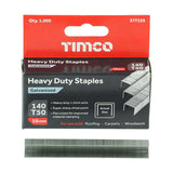 5000 x TIMCO Heavy Duty Chisel Point Galvanised Staples  - 10mm