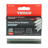 1000 x TIMCO Heavy Duty Chisel Point Galvanised Staples  - 10mm