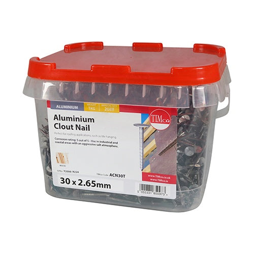 TIMCO Clout Nails Aluminium - 30 x 2.65