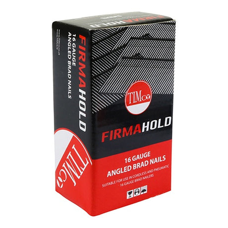 2000 x TIMCO FirmaHold Collated 16 Gauge Angled Galvanised Brad Nails - 16g x 32