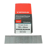 5000 x TIMCO FirmaHold Collated 18 Gauge Straight Galvanised Brad Nails - 18g x 50