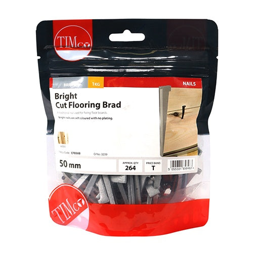 TIMCO Cut Flooring Brads Bright - 50mm