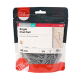 0.5kg - TIMCO Oval Nails Bright - 40mm