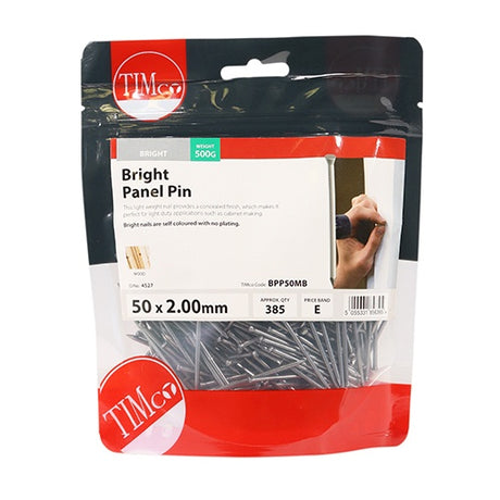 0.5kg - TIMCO Panel Pins Bright - 50 x 2.00