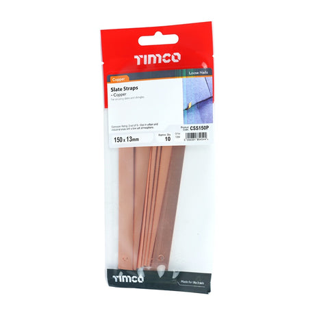 10 x TIMCO Slate Straps Copper - 150 x 13