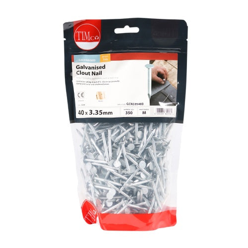 TIMCO Clout Nails Galvanised - 40 x 3.35