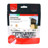 0.5kg - TIMCO Extra Large Head Clout Nails Galvanised - 20 x 3.00