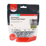 0.5kg - TIMCO Presser Point Staples Galvanised - 25 x 2.65